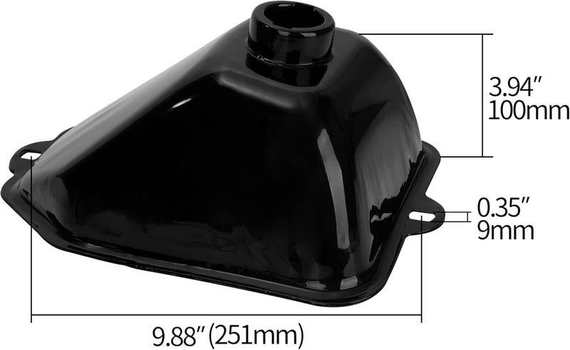 MTATCN Metal Motorcycle Gas Fuel Petrol Tank with cap for 50cc 70cc 90cc 110cc 125cc Coolster 3050C 3125R Taotao ATA 125D 110B Boulder B1 Vitacci Roketa HAWK Ice bear Mountopz ATV Quad 4 Wheeler - Image 2